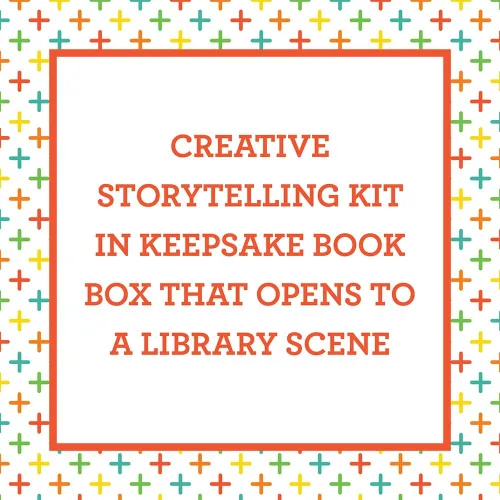 Vista 8 de Petit Collage Little Library Storytelling Box - Caja mediana