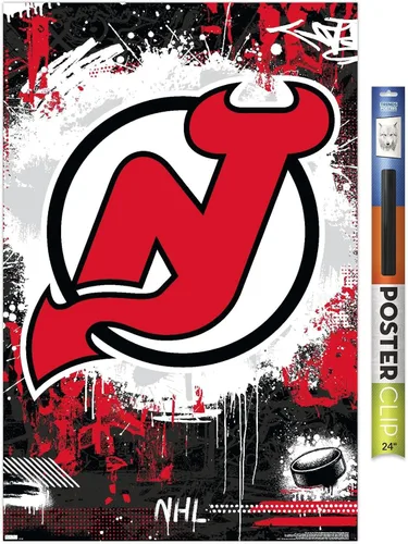 Vista 17 de Trends International NHL New Jersey Devils - Póster de pared con logotipo Maximalist 23