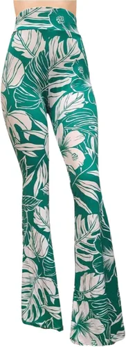 Vista 66 de ShopMyTrend - Pantalones de yoga largos con piernas anchas y acampanadas estilo palazzo, con cintura alta, para mujer