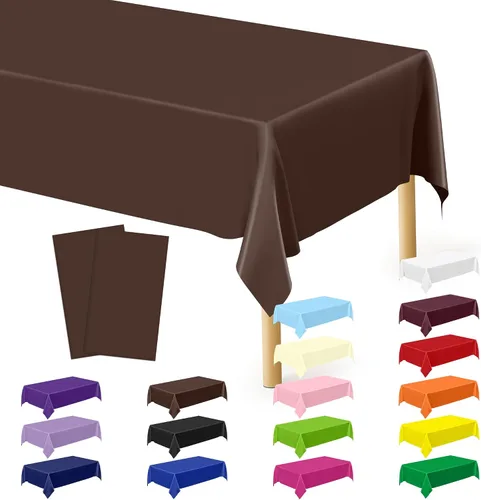 Vista 18 de Suministros de regreso a clases, 2 manteles de 108 x 54 pulgadas, manteles desechables coloridos para el primer día de escuela, rectangular