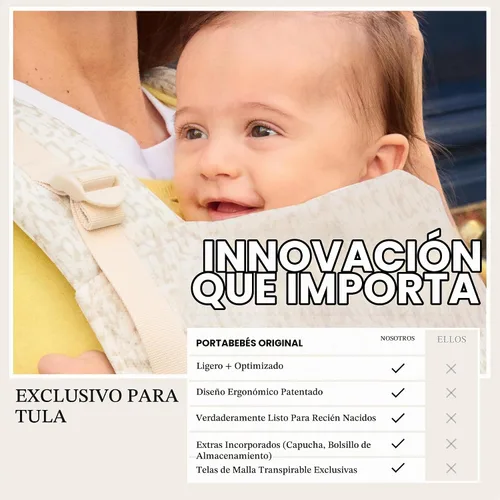 Vista 5 de Baby Tula Portabebés con panel de lino libre de crecimiento, ajustable, cómodo, portabebés de recién nacidos a niños pequeños - Ajuste ergonómico