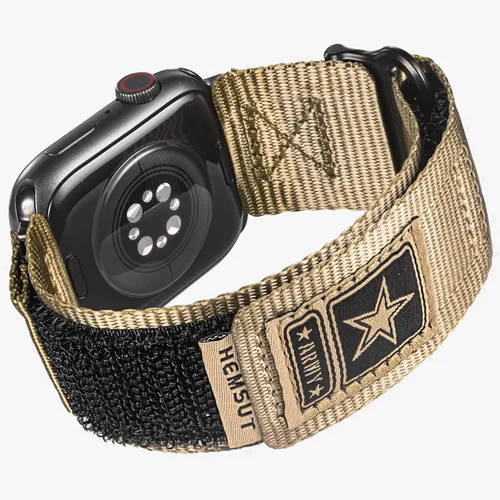 Vista 13 de Hemsut Compatible con Correa de Apple Watch, Correa Deportiva de Nylon Super Resistente con Diseño de Bucle Tejido para iWatch