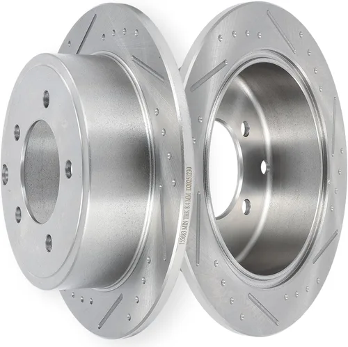 Vista 14 de SCITOO Rotores de freno trasero para Honda para CR-V 2002-2004 Frenos de disco perforados y ranurados Rotores de reemplazo: 31304 Brakes Kit Fit