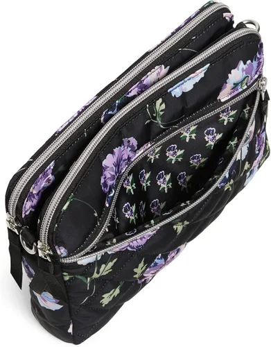 Vista 3 de Vera Bradley Bolso cruzado de sarga de rendimiento para mujer con triple compartimento