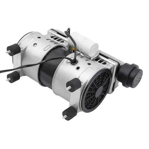Vista 7 de Bomba de vacío de 370 W/110 V, bomba de aire de vacío de pistón sin aceite de gran flujo para máquina laminadora automática, flujo de aire de 100