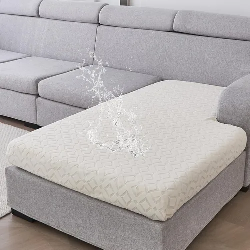 Vista 46 de Genina Fundas de cojín para sofá impermeables, fundas elásticas para sofá seccional, funda de cojín lavable, antideslizante, con parte inferior