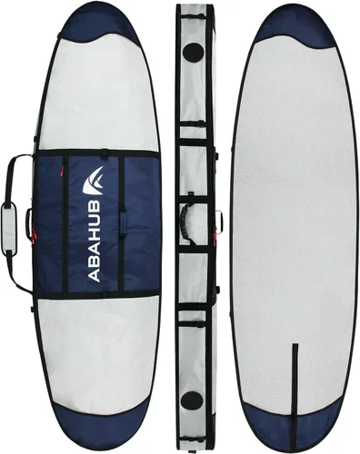 Vista 6 de Abahub Bolsa de viaje de SUP de alta calidad, funda acolchada de espuma para tabla de remo, bolsas de transporte para paddleboard, al aire libre