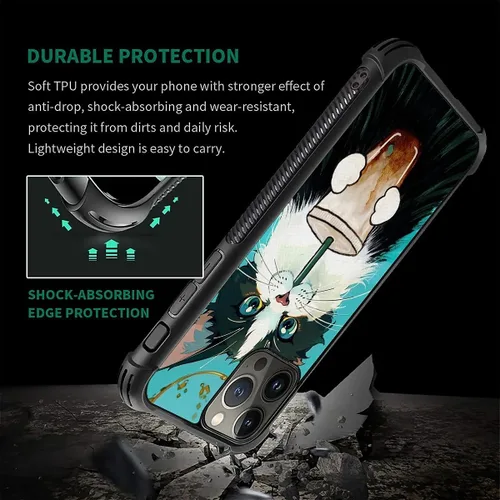 Vista 348 de Funda compatible con iPhone 15, diseño de elefantes africanos, diseño increíble a prueba de golpes, antiarañazos, carcasa trasera de policarbonato