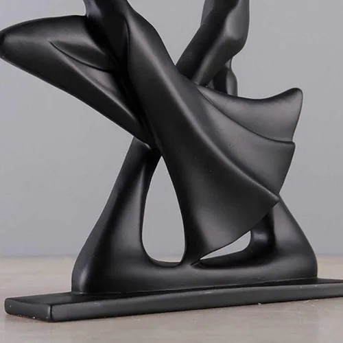 Vista 3 de Escultura de bailarín, escultura de pareja bailarina, figura abstracta de bailarín, movimientos de baile, estatua de bailarín, adorno de escritorio
