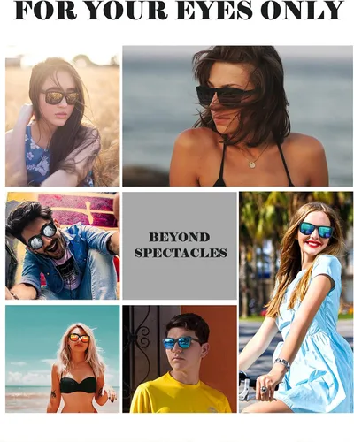Vista 7 de KALIYADI Gafas de sol para hombre color negro mate para mujer lentes polarizados de conducción de gran tamaño protección UV paquete de 3