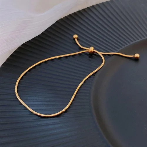 Vista 2 de MIFYNN Tobilleras para mujer, impermeables, ajustables, de acero inoxidable, pulsera de tobillo para mujer, estilo vintage, moderna, simple