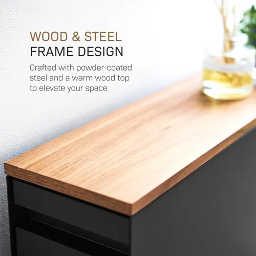 Vista 17 de YAMAZAKI Home Armario de almacenamiento extraíble para baño con parte Negro