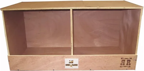 Vista 5 de Rugged Ranch Cubículo dúplex de 24 x 12 x 12 pulgadas con doble compartimento para gallinas de 2 a 4 gallinas, accesorio de madera