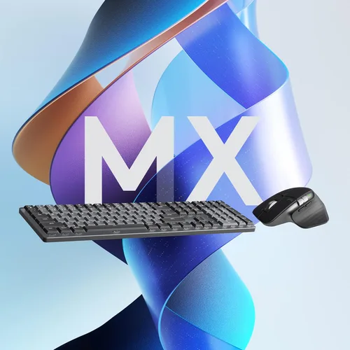 Vista 8 de Logitech MX Teclado inalámbrico iluminado mecánico de tamaño completo, lineal y MX Master 3S Performance Wireless Bluetooth Mouse Bundle, macOS