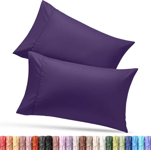 Vista 17 de Utopia Bedding - Juego de 2 fundas de almohada tamaño estándar, con cierre de sobre, tela de microfibra cepillada suave, resistentes al encogimiento