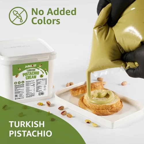 Vista 4 de Crema de pistacho a granel, crema de pistacho Real Antep, 5.5lb