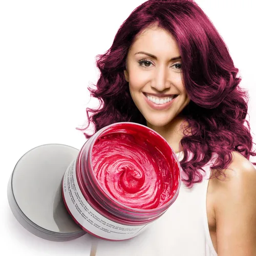 Vista 9 de Cera de color negro para el cabello, crema de peinado instantáneo, 4.23 onzas, cera natural temporal para fiestas, cosplay, Halloween, uso diario
