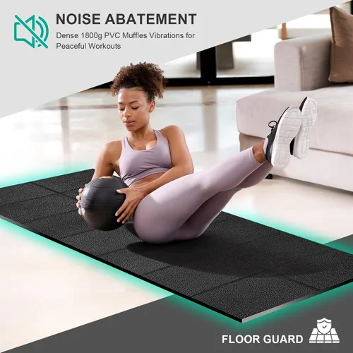 Vista 5 de Alfombrilla Plegable para Caminadora, Almohadillas para Caminar, Tapete para Equipo de Ejercicio de Bicicleta, 1/4" de Grosor, 63"x30