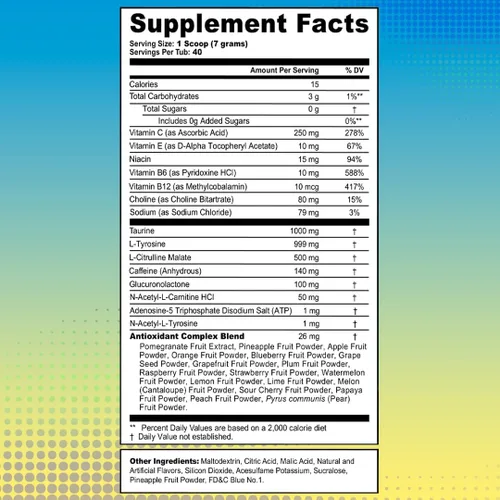 Vista 6 de G Fuel aDrive - Polvo de bebida energética, mezcla de cafeína preentrenamiento para juegos, sin azúcar, aminoácidos para el enfoque, vitaminas +
