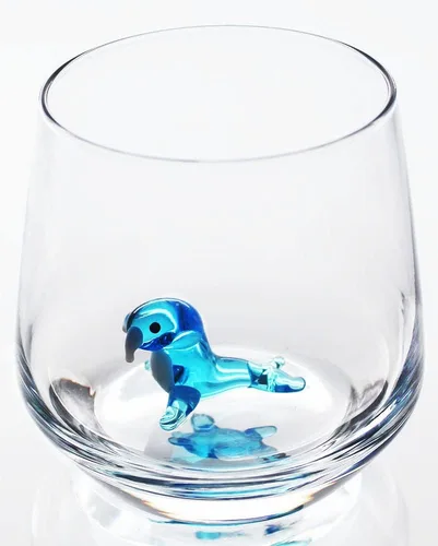 Vista 14 de Taza de vidrio 3D con bonita figura de animal en el interior, figura de cangrejo de vidrio soplado a mano en el interior, vaso sin tallo para vino