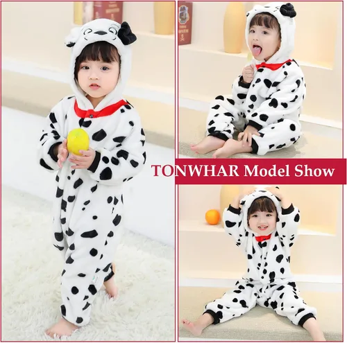 Vista 4 de TONWHAR Disfraz unisex de Halloween de animales para bebé y niño pequeño para otoño e invierno