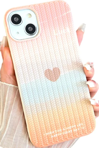 Vista 12 de Funda compatible con iPhone 13 Pro con forma de corazón para mujeres y niñas, diseño estético, delgado, delgado, a prueba de golpes, funda