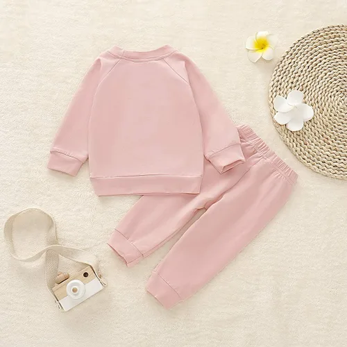 Vista 4 de Happy Town Conjunto de sudadera de manga larga y pantalones largos para niños pequeños