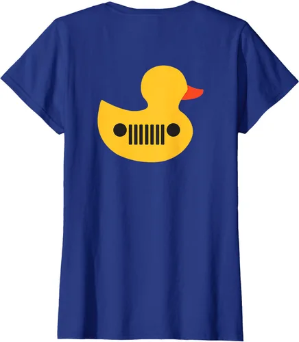 Vista 3 de Jeep Camiseta de pato (estampado delanterotrasero), Azul Patchwork, Female X-Small
