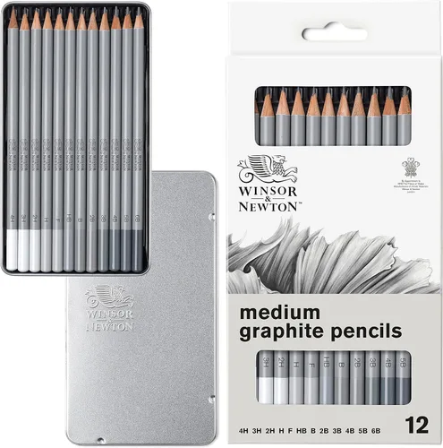 Vista 12 de Winsor & Newton Studio Collection - Lápices de grafito, juego de 5