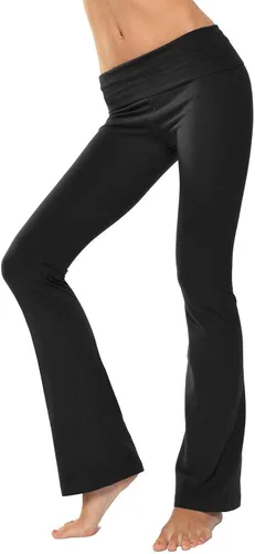 Vista 3 de Hardtail Roll Down Boot Leg Pantalones de yoga (x-S) Negro, Negro