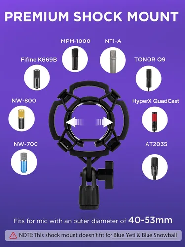 Vista 9 de InnoGear Soporte de Micrófono con Brazo Articulado para Blue Yeti HyperX QuadCast S SoloCast Snowball Fifine K669B y otros Micrófonos