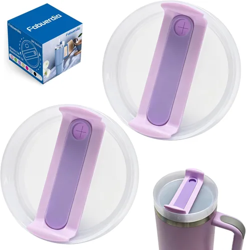 Vista 11 de Tapa de repuesto para vaso de 40 onzas compatible con Stanley Quencher, paquete de 2 fundas transparentes a prueba de derrames para accesorios