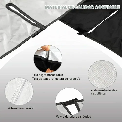 Vista 3 de D-Lumina CX5 - Parasol para parabrisas compatible con Mazda CX-5 2017 2018 2019 2020 2021 2022 2023 2024 2025 – Protector solar plegable