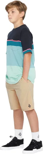 Vista 2 de Volcom Pantalones cortos híbridos de secado rápido con cintura elástica para niños (tallas grandes y niños pequeños)