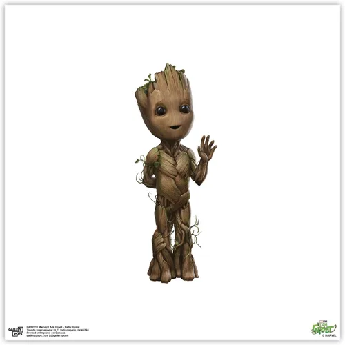 Vista 9 de Trends International Gallery Pops Marvel I Am Groot - Póster de pared de Baby Groot, 12 x 12 pulgadas, versión enmarcada en negro