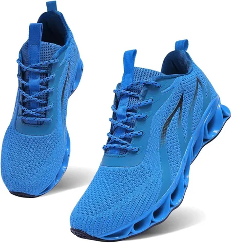 Vista 7 de QUINMOK Mens Fashion Sneakers Walking Breathable Non Slip Gym Running Tennis Shoes