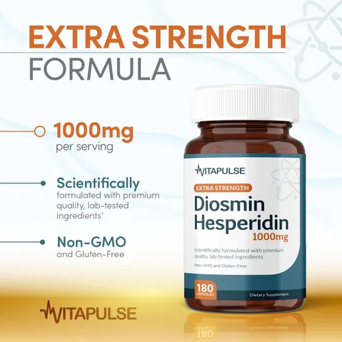 Vista 4 de Hesperidin Plus 1000mg por porción (180 cápsulas vegetarianas) - Suministro para 90 días