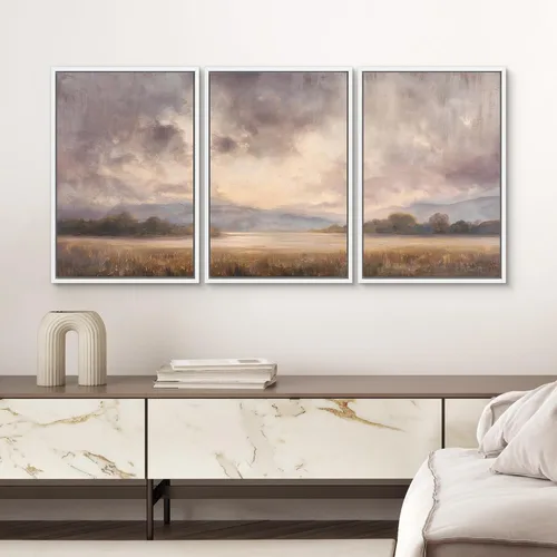 Vista 311 de SIGNWIN Lienzo enmarcado para pared, juego de arte de collage de hojas transparentes en blanco y negro, ilustraciones de naturaleza silvestre, arte
