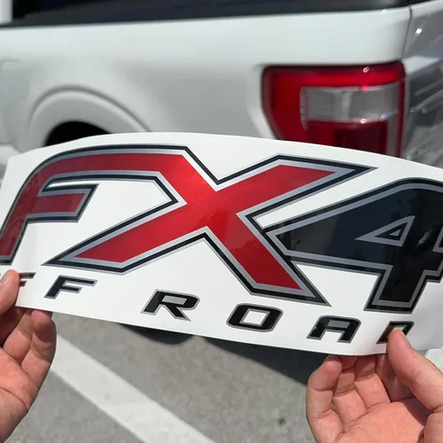 Vista 4 de GOLD HOOK FX4 - Calcomanías todoterreno compatibles con Ford F-150 F-250 F-350 F-450 Super Duty (2012-2016), serie premium, negro, rojo, plateado