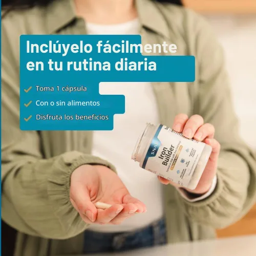 Vista 5 de Snap Supplements Suplementos naturales de hierro constructor, 60 cápsulas veganas