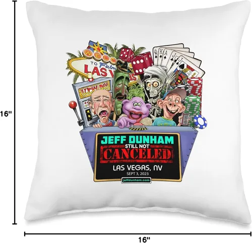 Vista 4 de JEFF DUNHAM Las Vegas, NV (2023) - Almohada de 16 x 16 pulgadas, multicolor