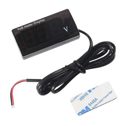 Vista 7 de 2 PCS Voltímetro Digital DC 5-28V para Coche, Medidor de Voltaje 12V, Medidor de Audio para Coche, Pantalla LED, Medidor 12V Impermeable, Medidor