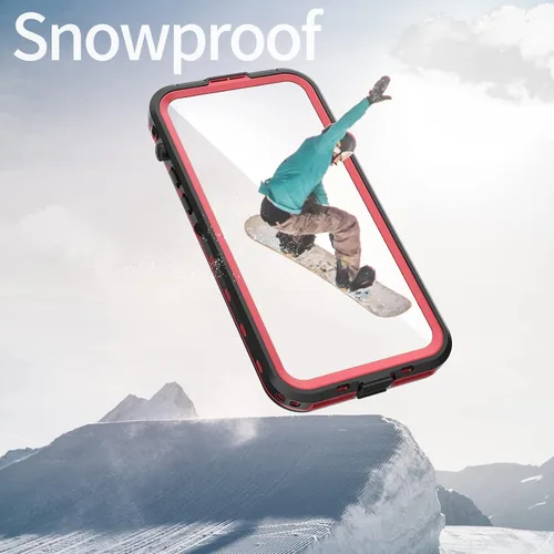 Vista 8 de Funda impermeable para iPhone 14 Pro Max, IP68 impermeable con protector de pantalla integrado, carcasa resistente y pesada para iPhone 14 Pro Max