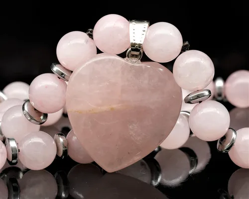 Vista 16 de Colgante de corazón de aventurina natural, Collar de cuentas de aventurina genuina, Collar de piedra verde, Collar de piedras preciosas, Cuentas