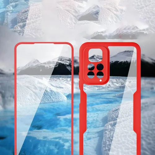 Vista 2 de CCSamll - Funda transparente para Xiaomi Redmi Note 11 Pro/11 Pro + con protector de pantalla integrado, delgada, de cuerpo completo, resistente