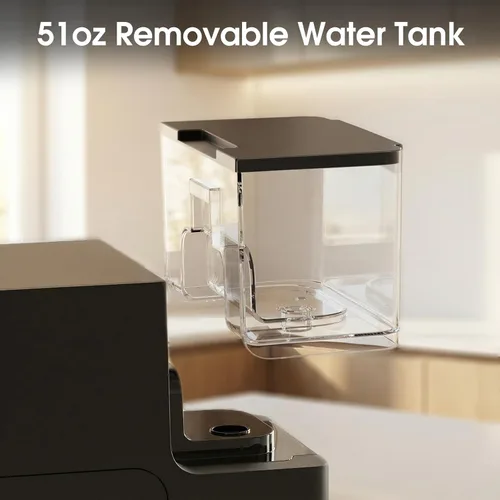 Vista 7 de COWSAR Máquina de café expreso automática de 20 bar con molinillo y espumador de leche manual, máquina de café expreso profesional con controles