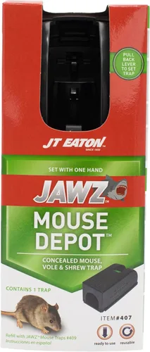Vista 11 de JT Eaton Jawz 407 Depot - Trampas para ratones cubiertas Protective Depot Cover for Snap Trap Placement; Discreet; Safe Around Kids and Pets