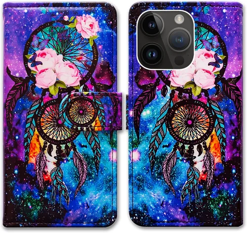 Vista 27 de Bcov Funda para iPhone 15 Pro Max, funda de piel con tapa y soporte para tarjeta y soporte para iPhone 15 Pro Max