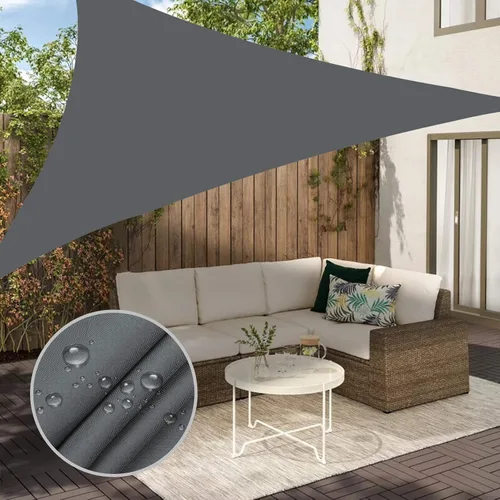 Vista 11 de Neween Toldo Vela, 6'7'' x 6'7'' x 6'7'' Toldo Vela Triangular Impermeable para Patio Jardín Cubierta Pérgola Exterior Toldo Vela 98% Bloqueo UV