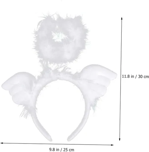 Vista 7 de balacoo 2 Pcs Teenage Girl Clothes Dresses Trendy Teen Girl Trendy Clothes Dress for Teen Girls Wings Headwear Angel Headband for Cosplay Black